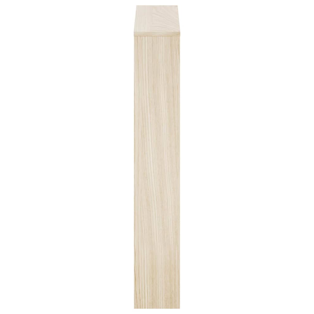 Schuhschrank mit 2 Fächern Spiegel Eiche-Optik 63x17x67 cm