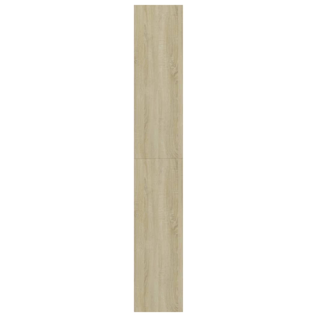 Bücherregal Schwarz Eichen-Optik 80x30x189 cm Holzwerkstoff