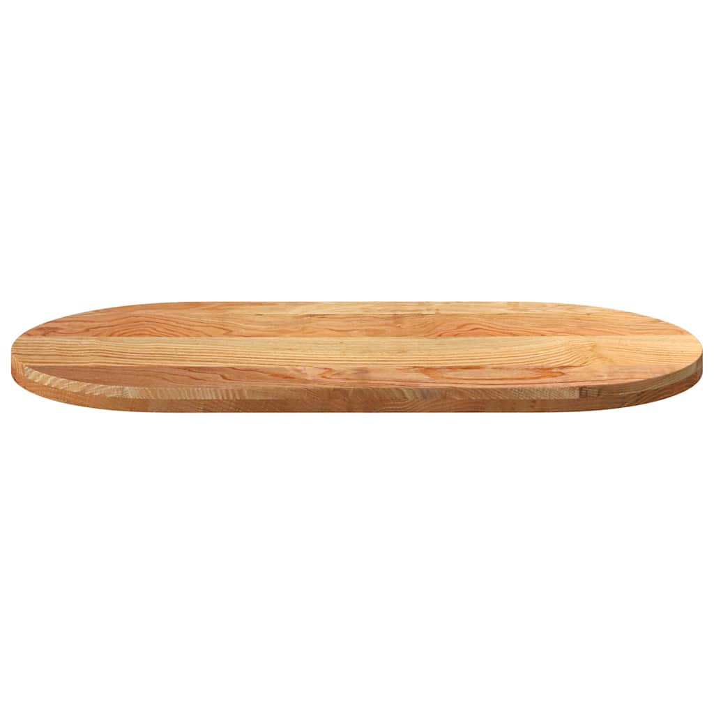 Tischplatte 80x40x2 cm Massivholz Eiche Oval