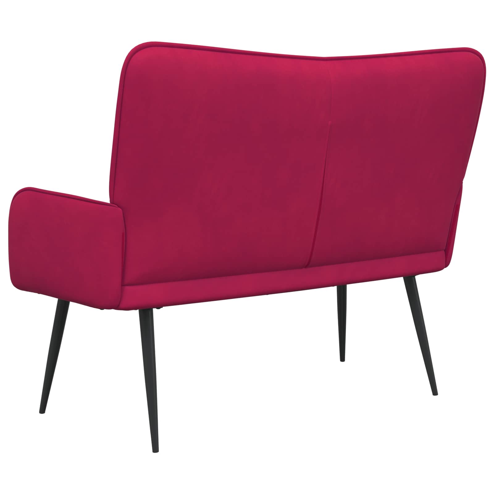 2-Sitzer Sofa Hellgrau 115 x 61 x 87 cm Samt (V)