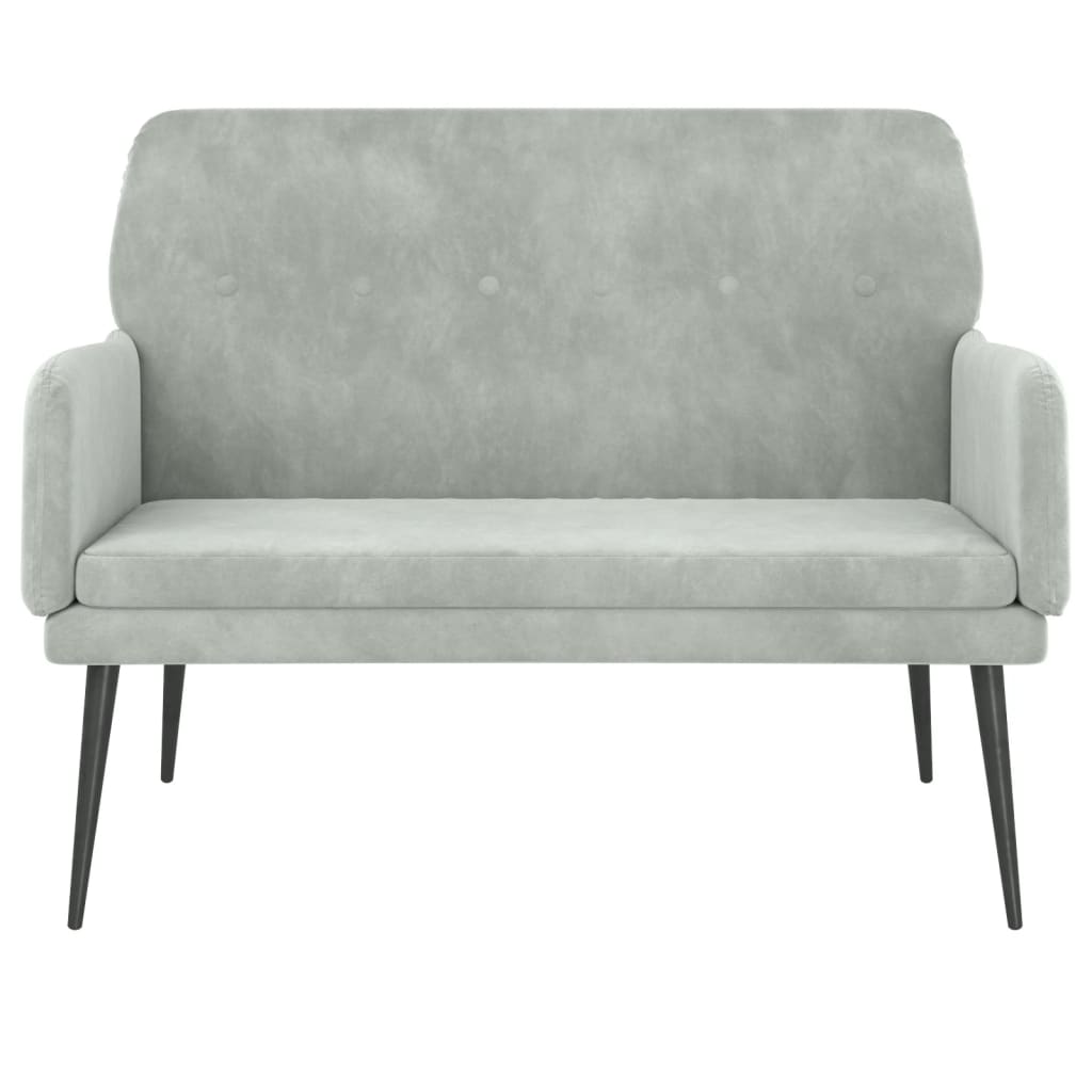 Sitzbank Schwarz 108x79x79 cm Samt
