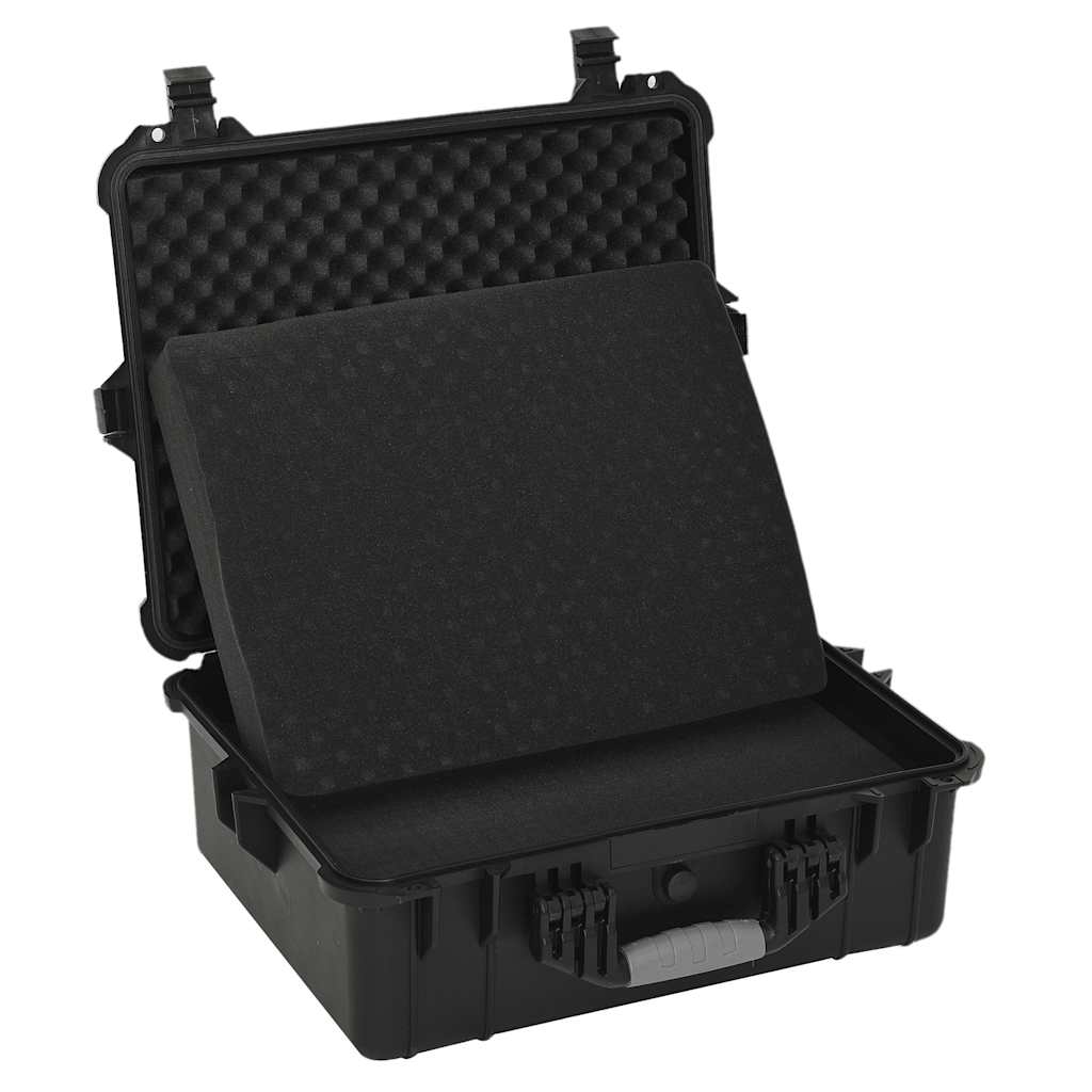 Koffer für Flugreise Tragbar Schwarz 46,5x21,5x17,5 cm PP