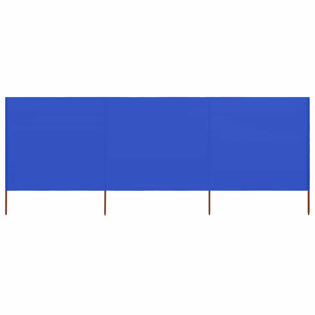 3-teiliges Windschutzgewebe 400 x 120 cm Weiß