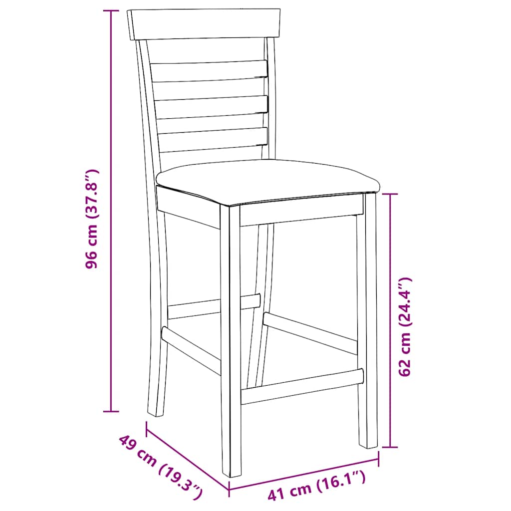 Barhocker 2 Stk. Weiß Stoff
