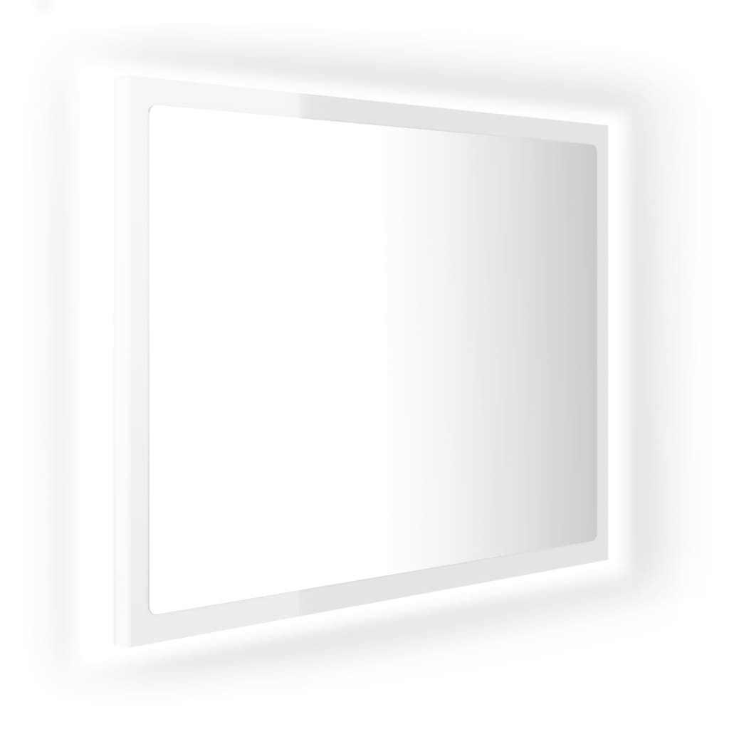 LED-Badspiegel Weiß 60x8,5x37 cm Acryl
