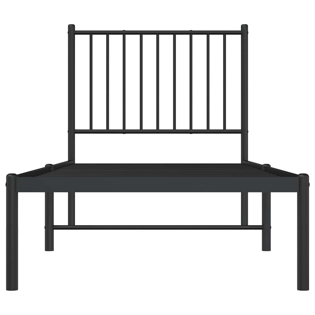 Bettgestell Metall Schwarz 75x190 cm