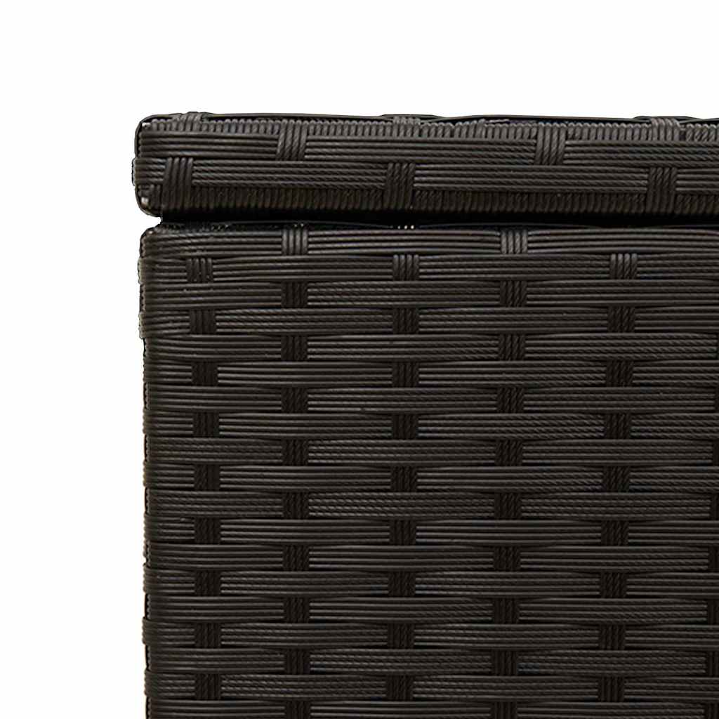 Gartentruhe Schwarz 283L Poly Rattan