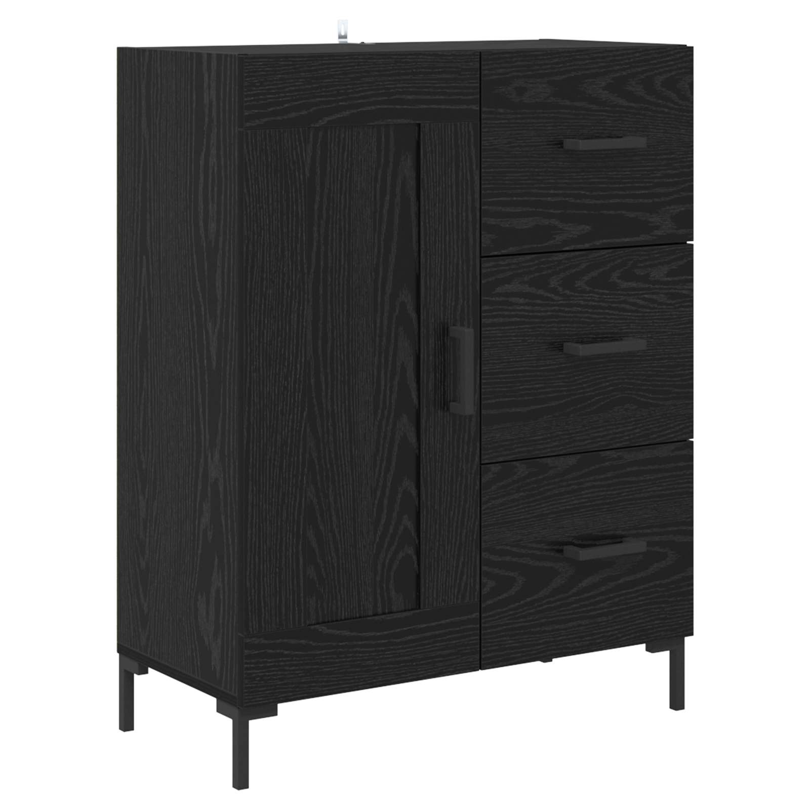 Highboard Betongrau 69,5x34x180 cm Holzwerkstoff