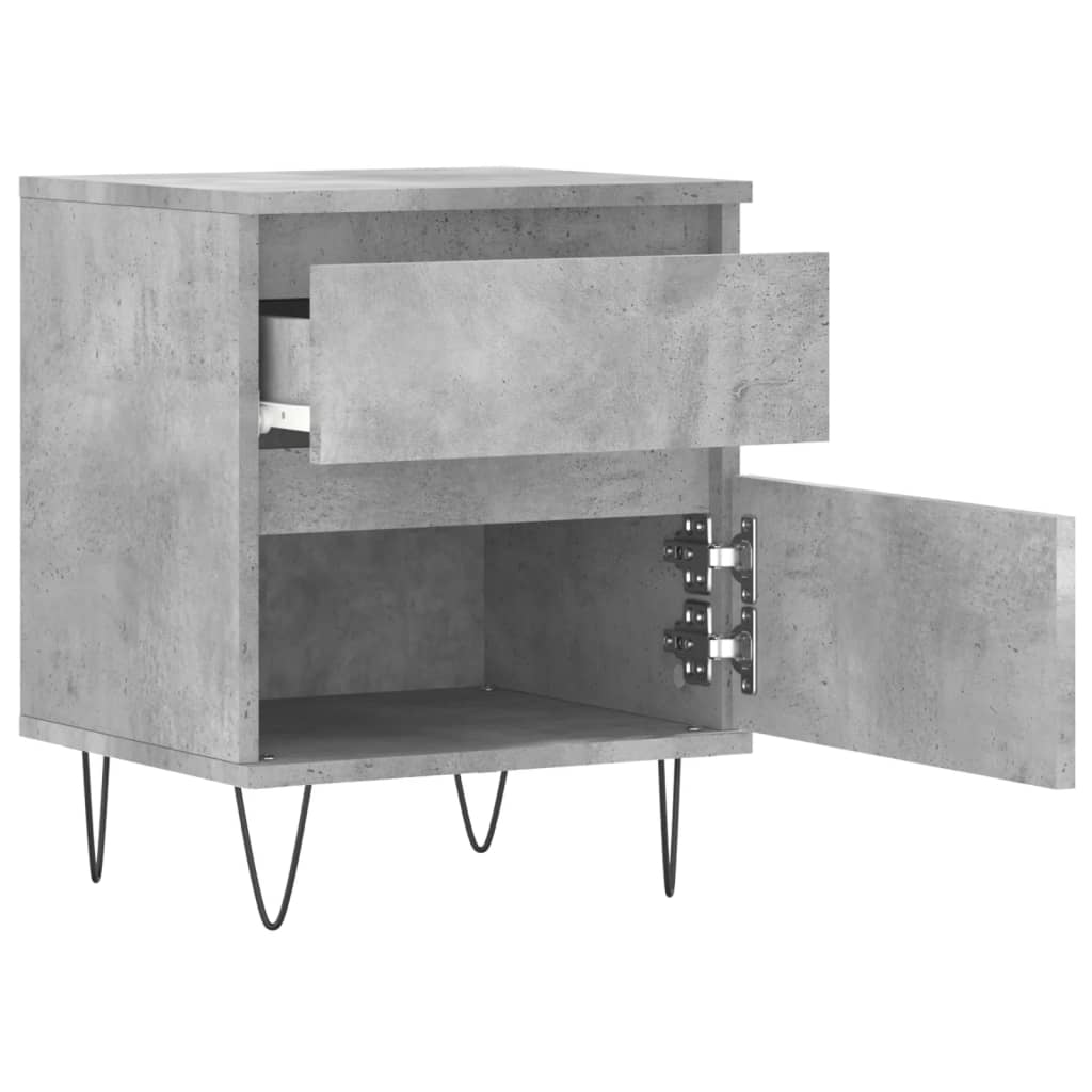 Bettschrank Schwarz Eichen-Optik 40 x 35 x 50 cm Holzwerkstoff