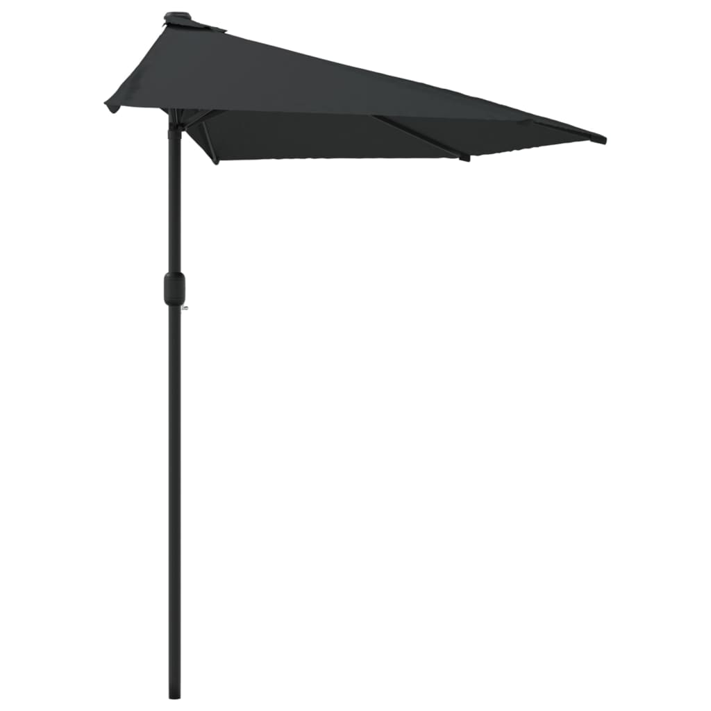 Balkon-Sonnenschirm Alu-Mast Bordeauxrot 270x144x222cm Halbrund