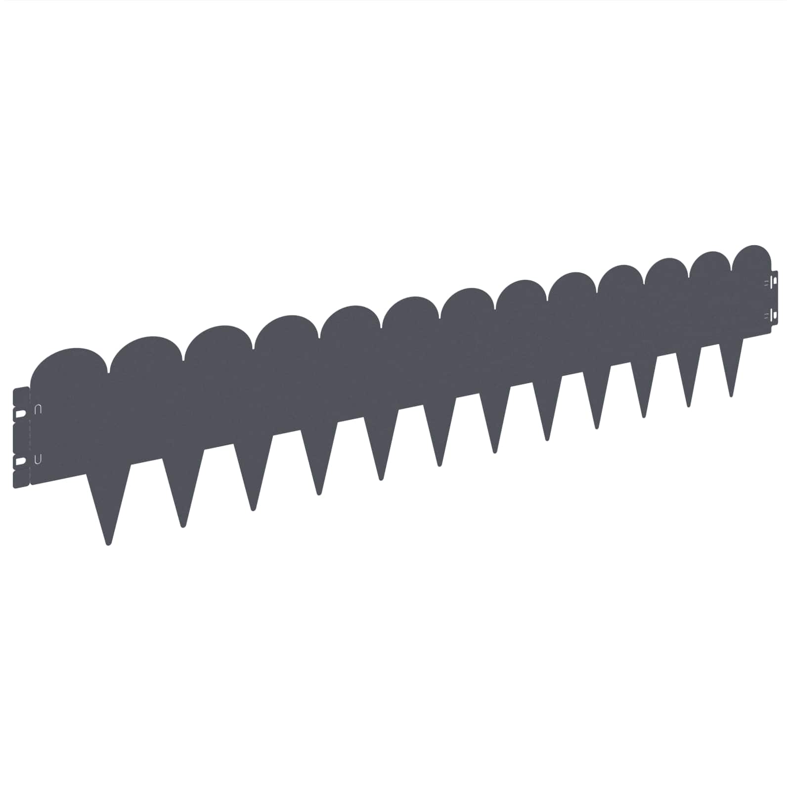 Raseneinfassung 10 pcs 103 x 15 cm Stahl Schwarz