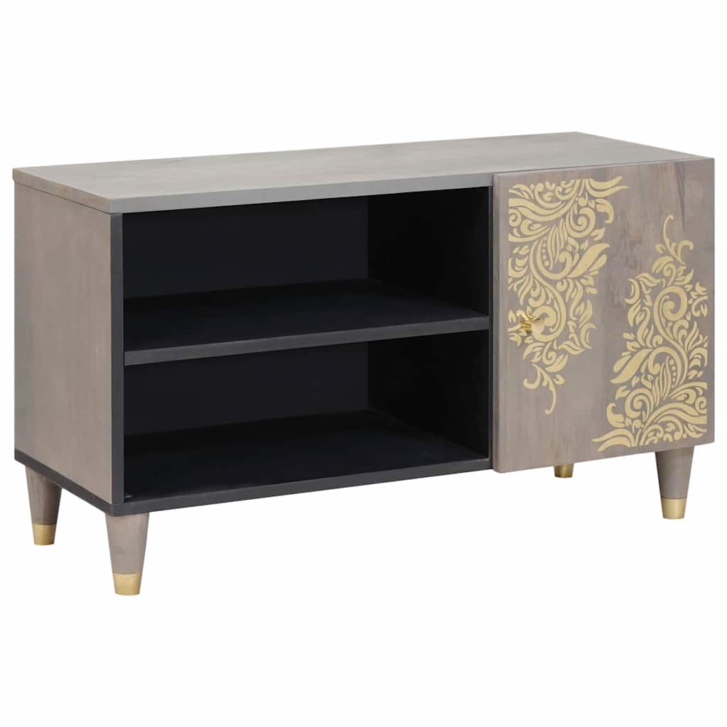 TV-Schränk mit Tür Honigbraun 80 x 33 x 46 cm Massivholz Mango