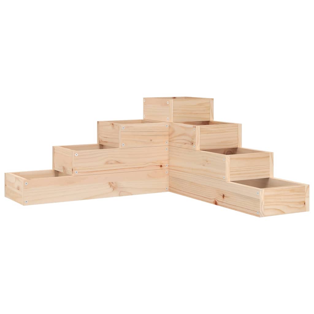 Pflanzentreppe 4 Stufen 80,5x79x36 cm Massivholz Kiefer