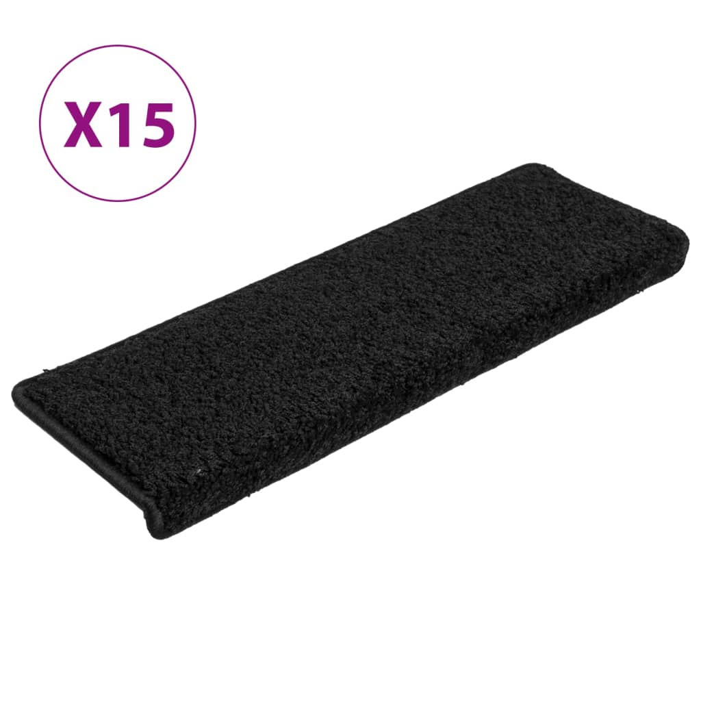 Stufenmatten 15 Stk. 65x21x4 cm Grau Rechteckiger Rand