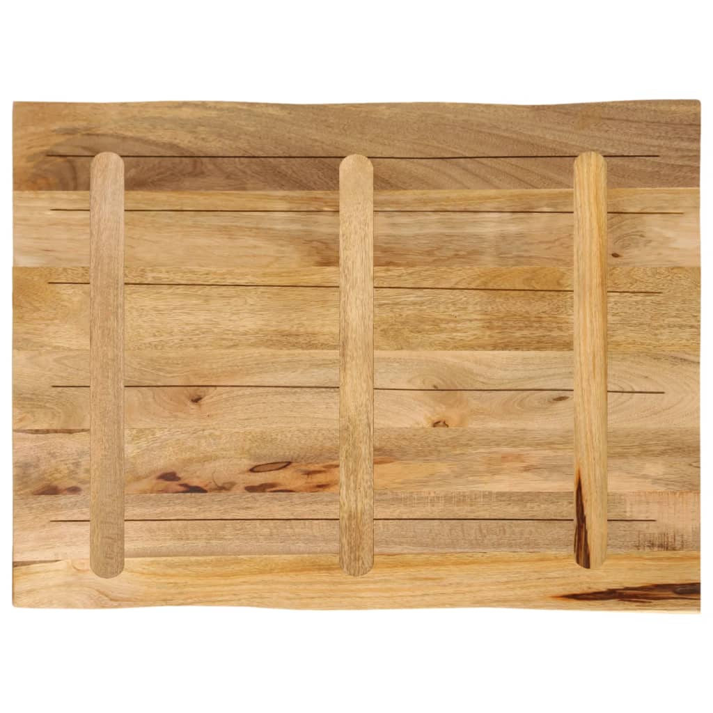 Tischplatte 40x40x2,5 cm Rechteckig Massivholz Akazie Baumkante