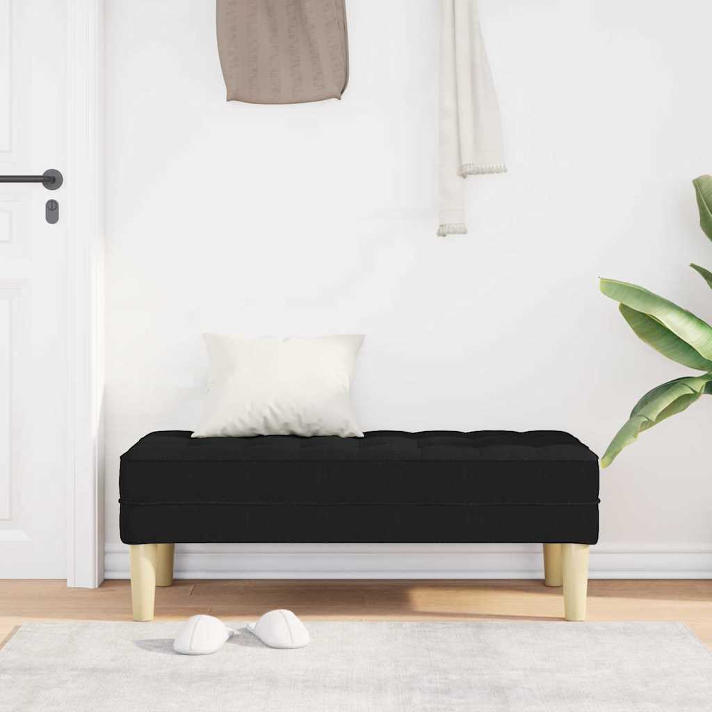 Bank mit Kissen Hellgrau 113 x 57 x 39 cm Stoff
