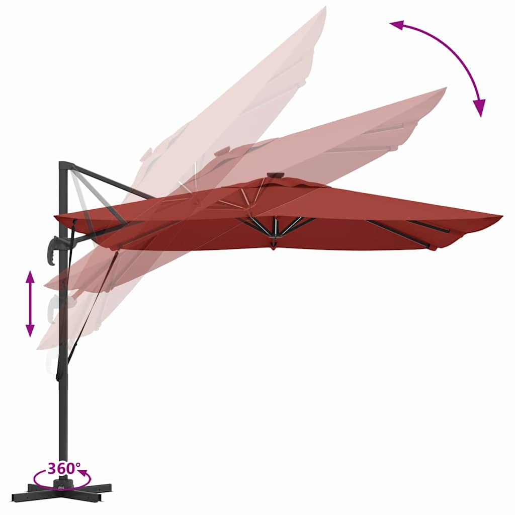 Sonnenschirm Sand 286 x 284 x 270 cm Aluminium und Polyester