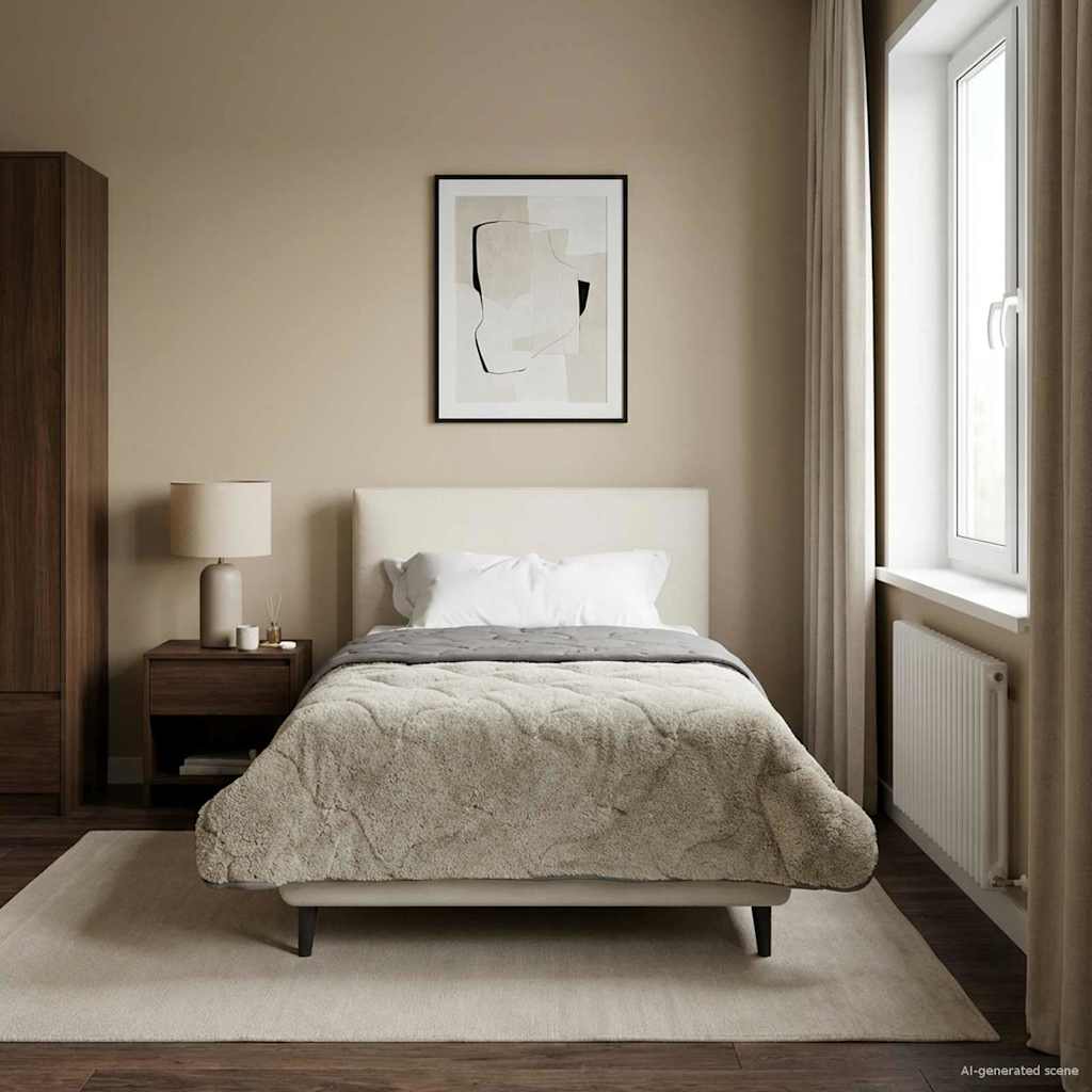 Winterbettdecke Gepolstert Anthrazit 135 x 200 cm