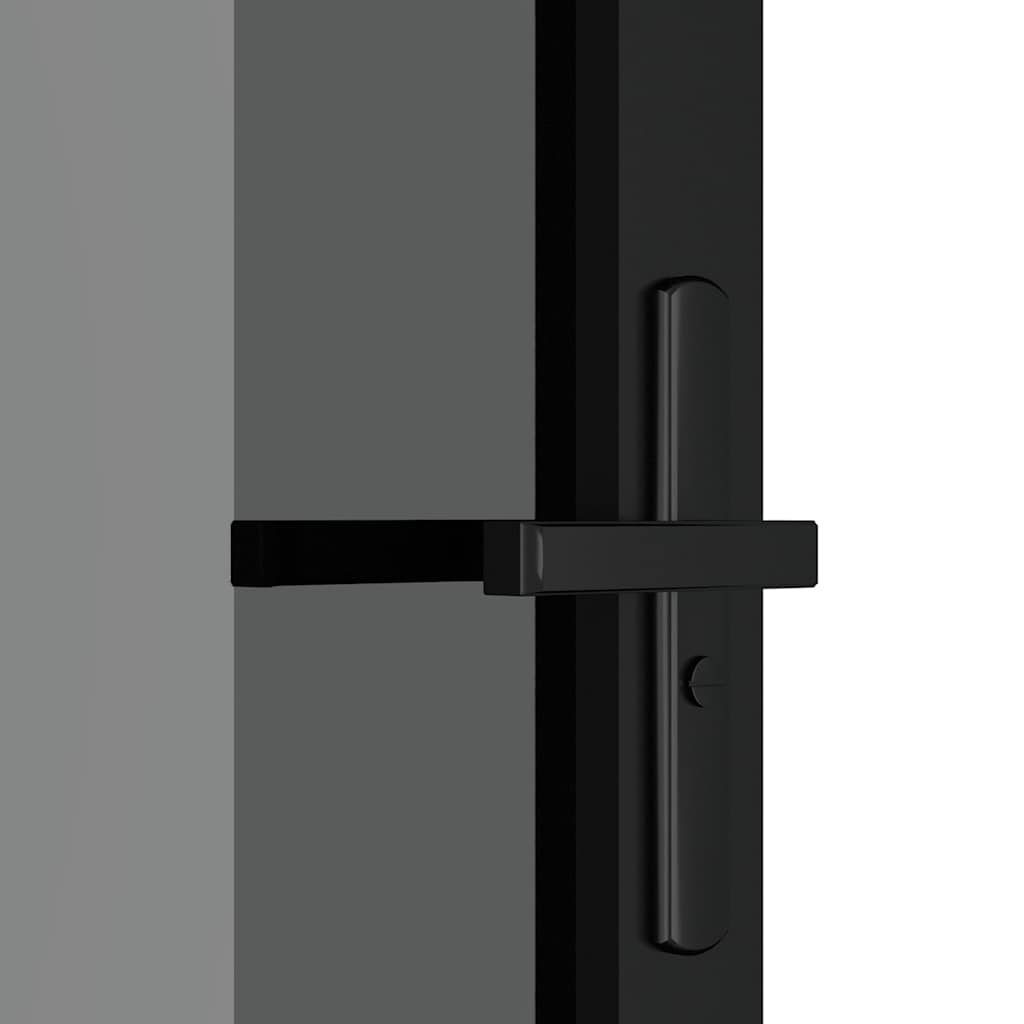 Innentür ESG Glas und Aluminium 76x201,5 cm Schwarz