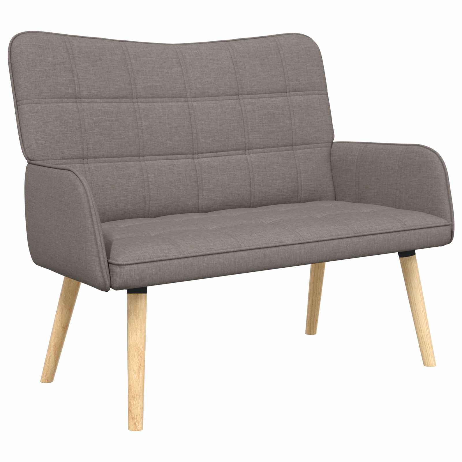 2-Sitzer Sofa Hellgrau 115 x 61 x 87 cm Stoff