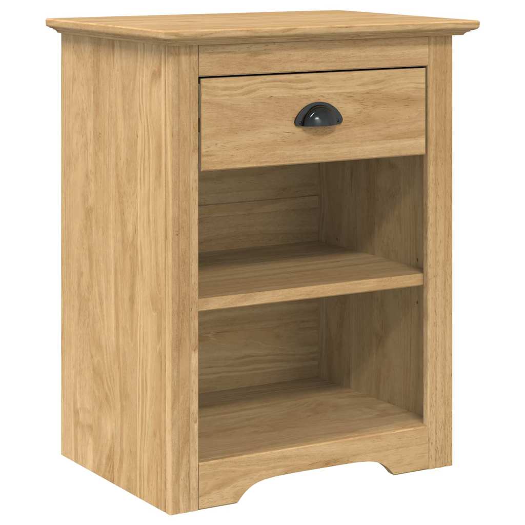 Nachttisch BODO Weiß 53x38,5x67 cm Massivholz Kiefer