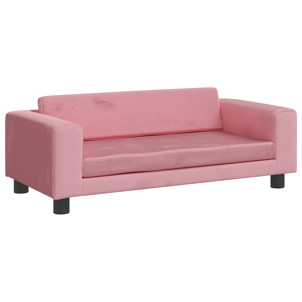 Hundebett mit Verlängerung Creme 100x50x30 cm Samt