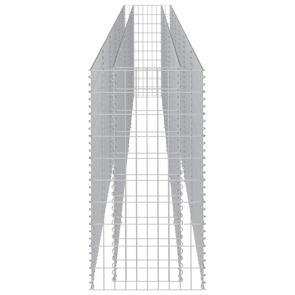 Gabionen-Hochbeet Verzinkter Stahl 450×90×100 cm