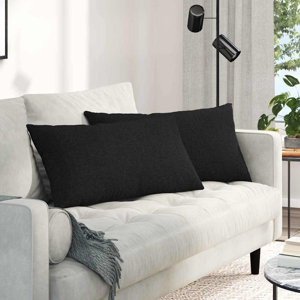 Sofakissen 2 pcs Hellgrau 50 x 30 cm Stoff