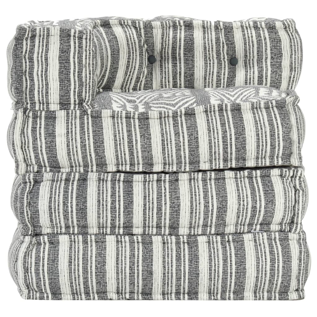 2-Sitzer Modularer Pouf Patchwork Stoff