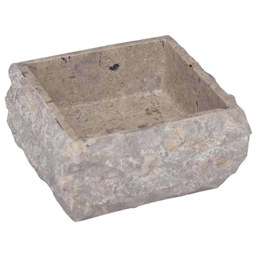 Waschbecken Creme 30x30x13 cm Marmor