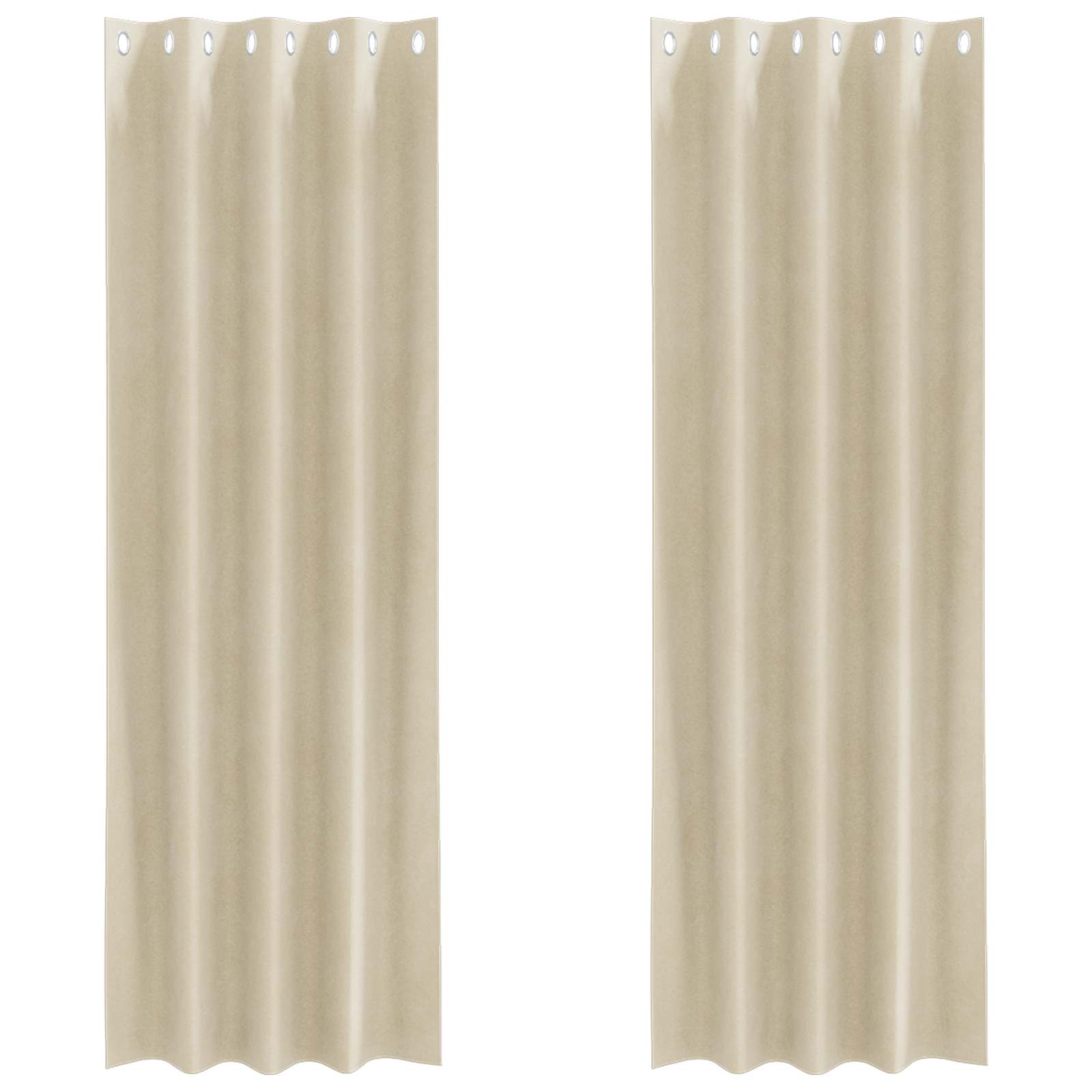 Verdunkelungsvorhänge 2 pcs Schwarz 140 x 140 cm Samt