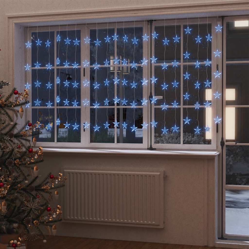 LED Sternenvorhang Lichterkette 200 LED Kaltweiß 8 Funktionen