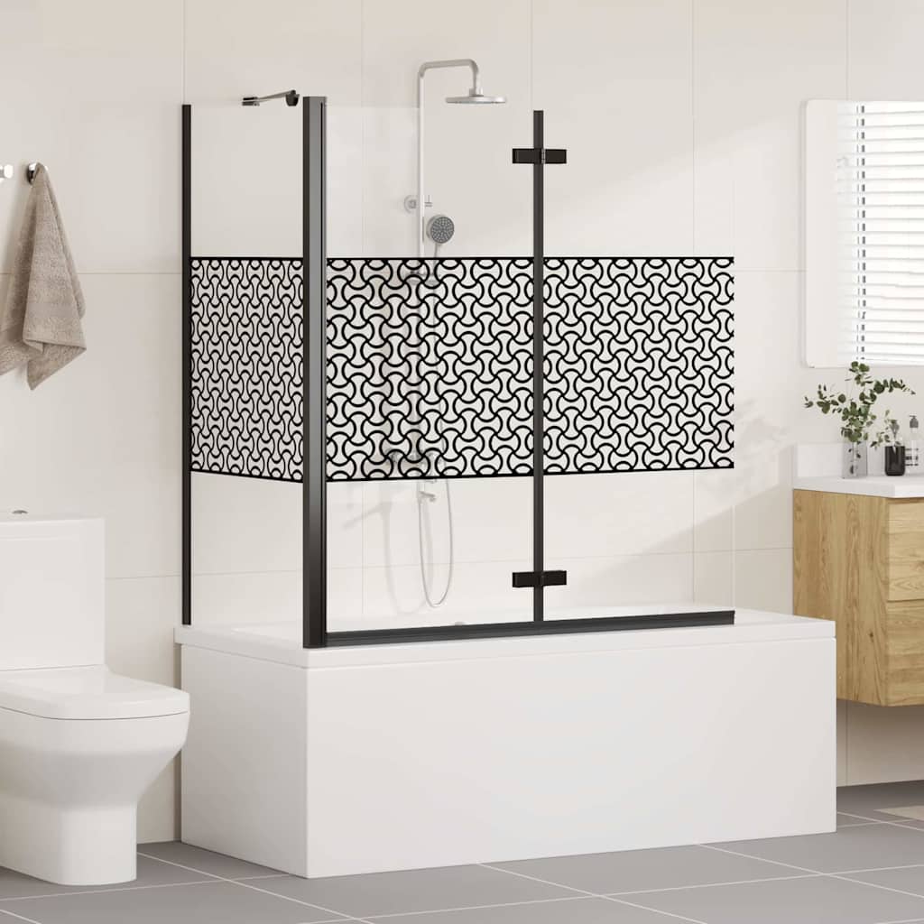Duschabtrennung 120x68x130 cm Hartglas Gestreift