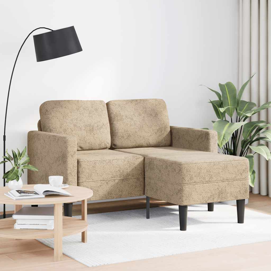 2-Sitzer-Sofa mit Chaiselongue L-Form Braun 125 cm Kunstleder