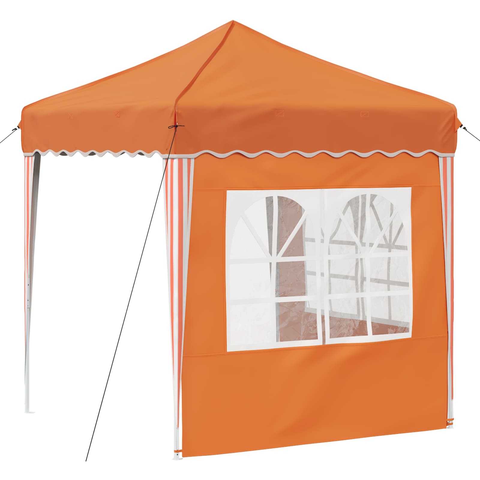 Pop-up Partyzelt 195 x 195 x 245 cm Creme Oxford-Stoff