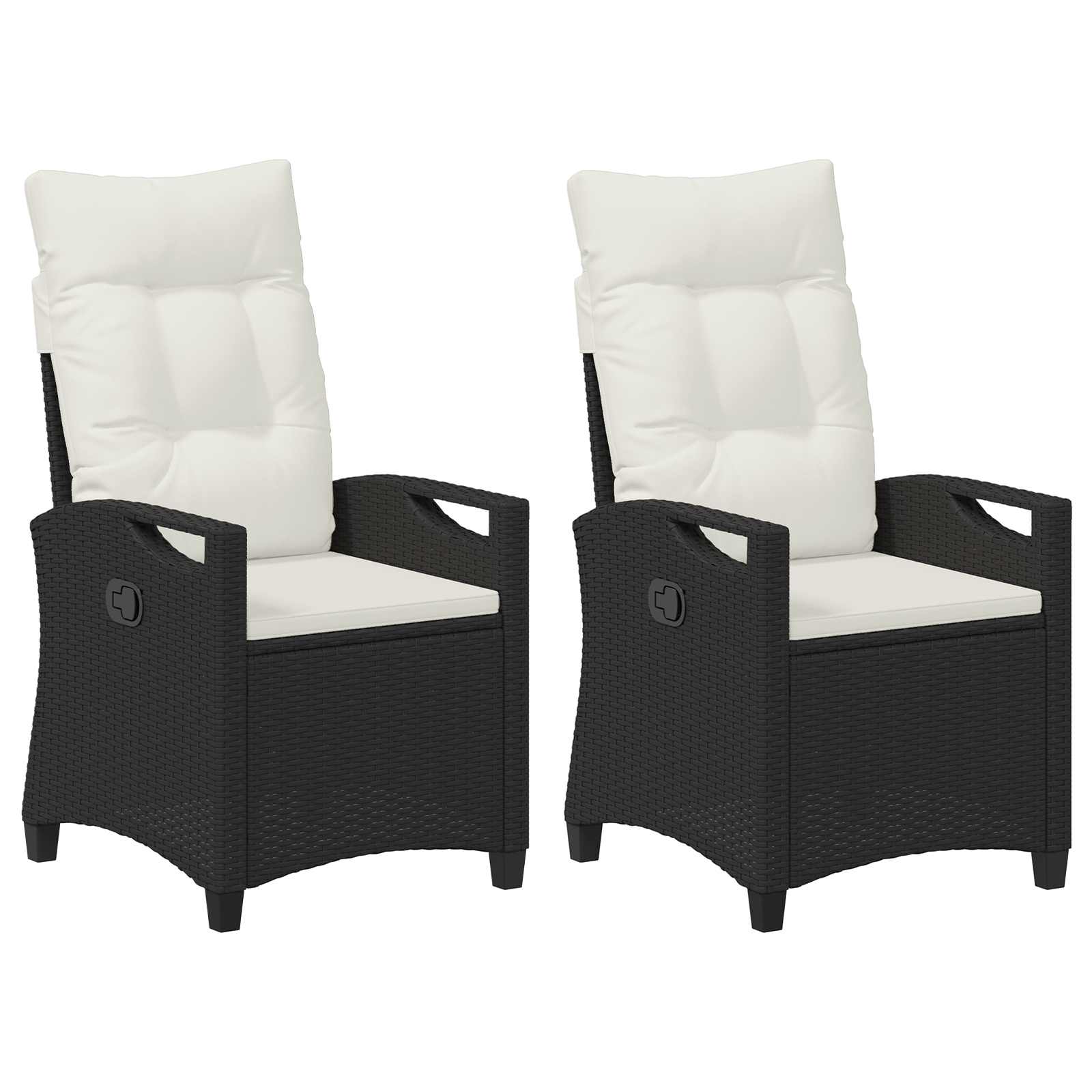 Gartenstuhl 2 pcs Schwarz 56 x 64 x 94 cm Stahl und Polyester