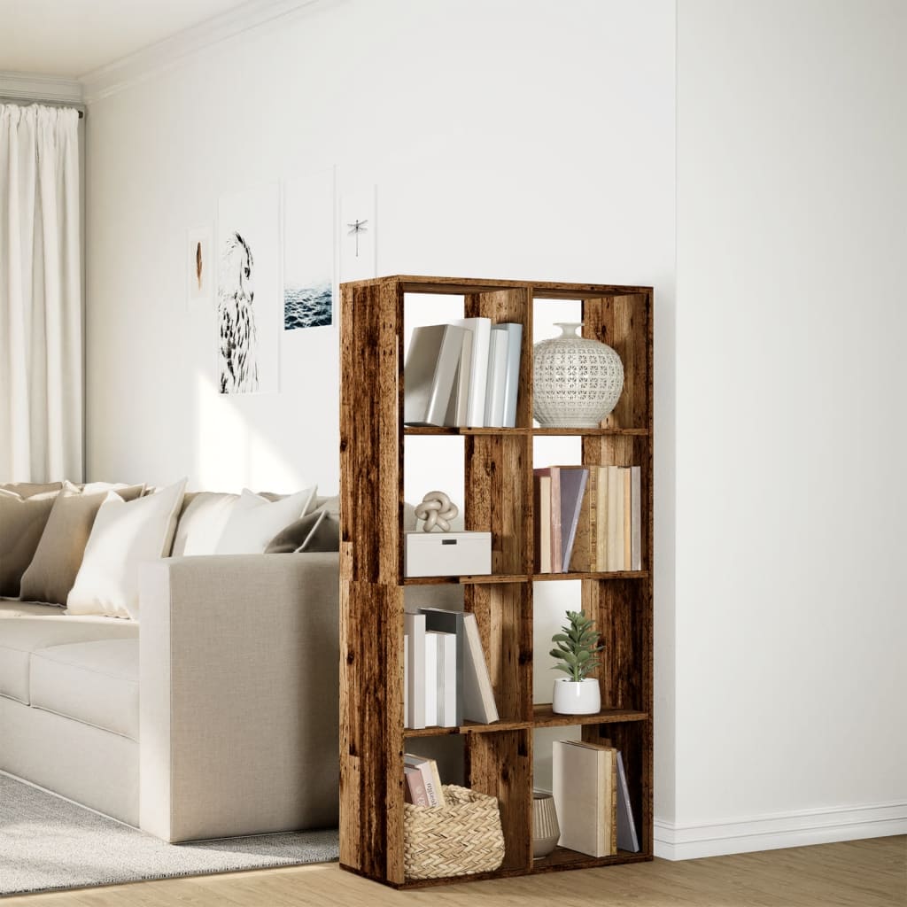 Bücherregal Weiß 137,5x29x137,5 cm Holzwerkstoff