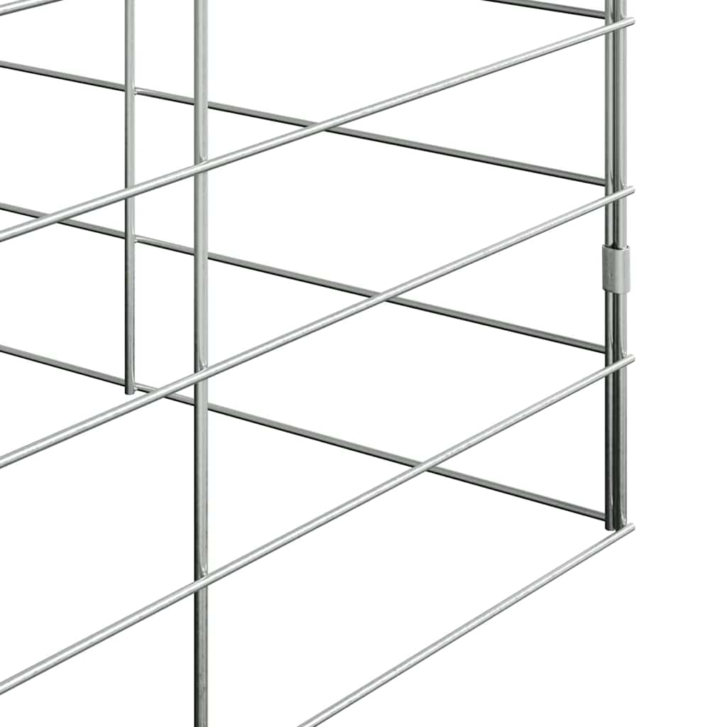 Hühnerkäfig 2 pcs Silber 600 x 100 x 210 cm Verzinkter Stahl
