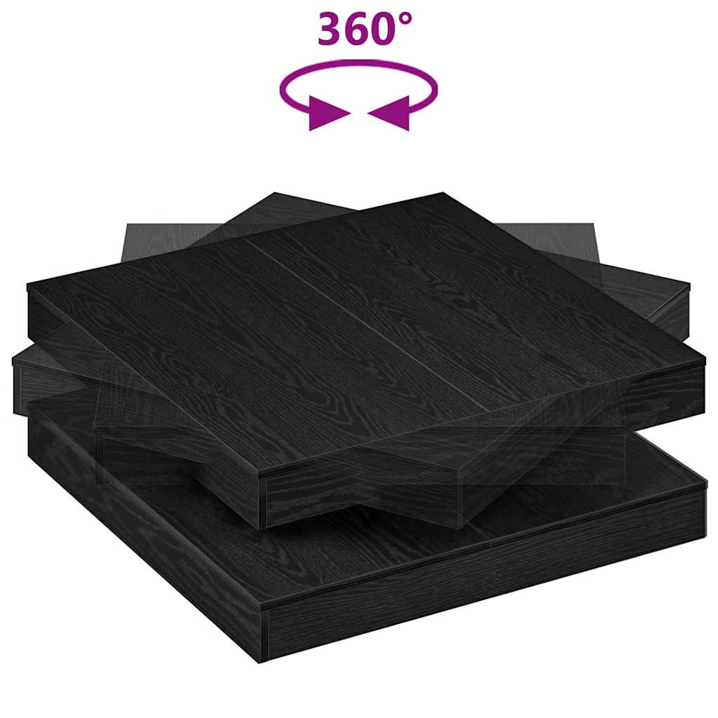 Couchtisch 360-Grad Drehbar Weiß 90x90x34,5 cm