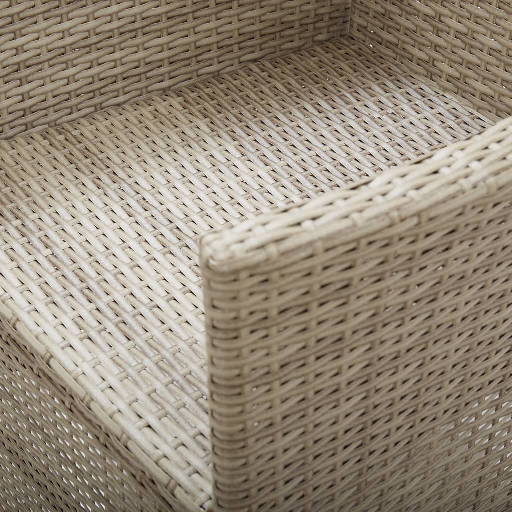 Garten-Liegestühle mit Kissen 2 Stk. Grau Poly Rattan