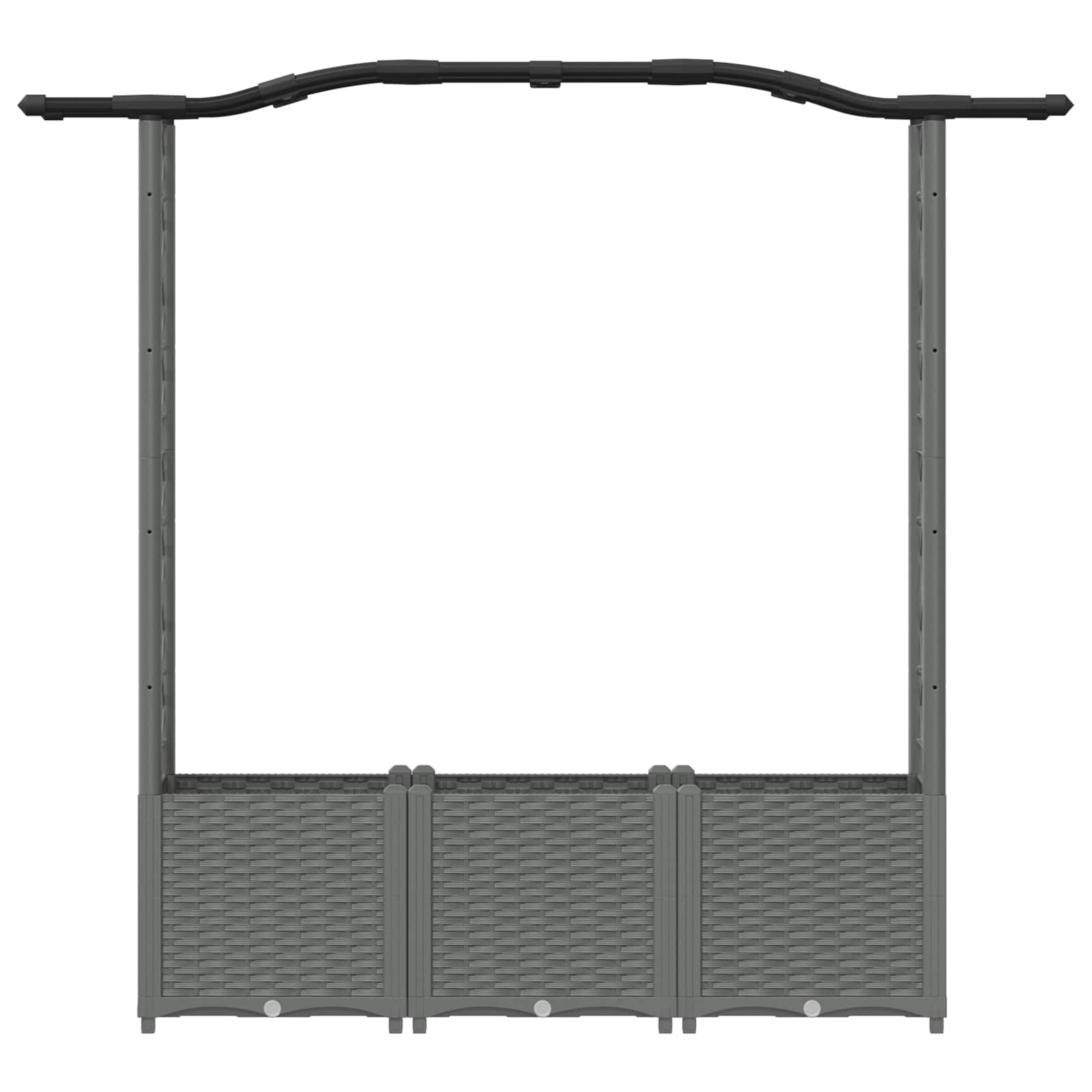 Hochbeet mit Rankgitter und Dach Braun 124 x 40 x 123 cm PP