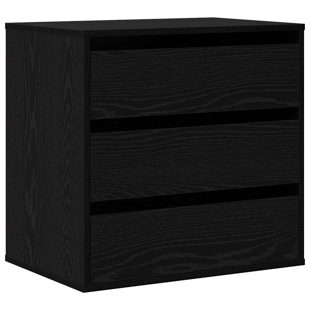 Schubladenschrank Schwarz Eichen-Optik 41 x 40 x 58 cm