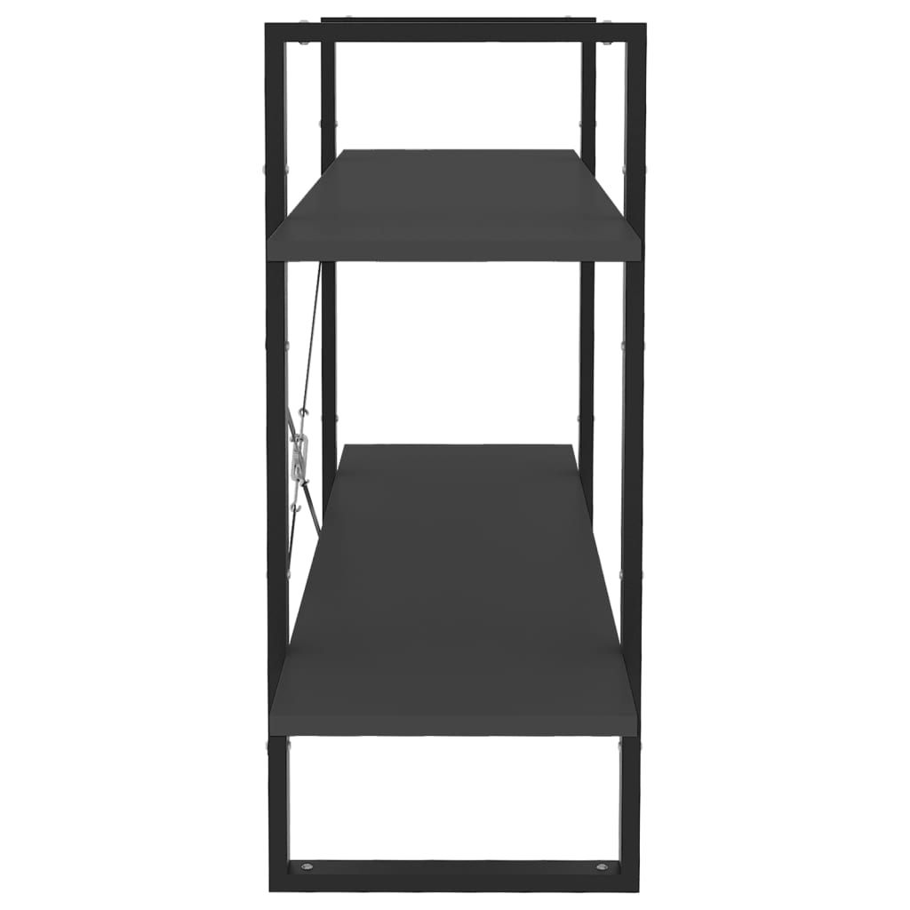 Bücherregal 2 Fächer Weiß 100x30x70 cm Holzwerkstoff