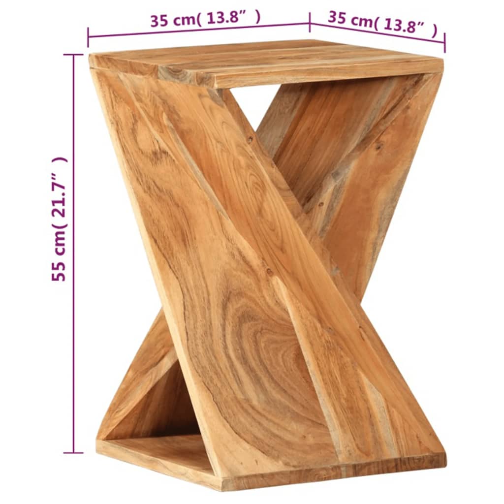 Beistelltisch 35x35x55 cm Altholz Massiv