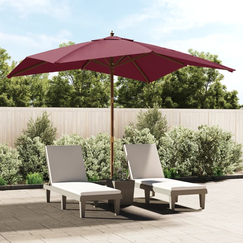 Sonnenschirm mit Holzmast Sandfarben 300x300x273 cm