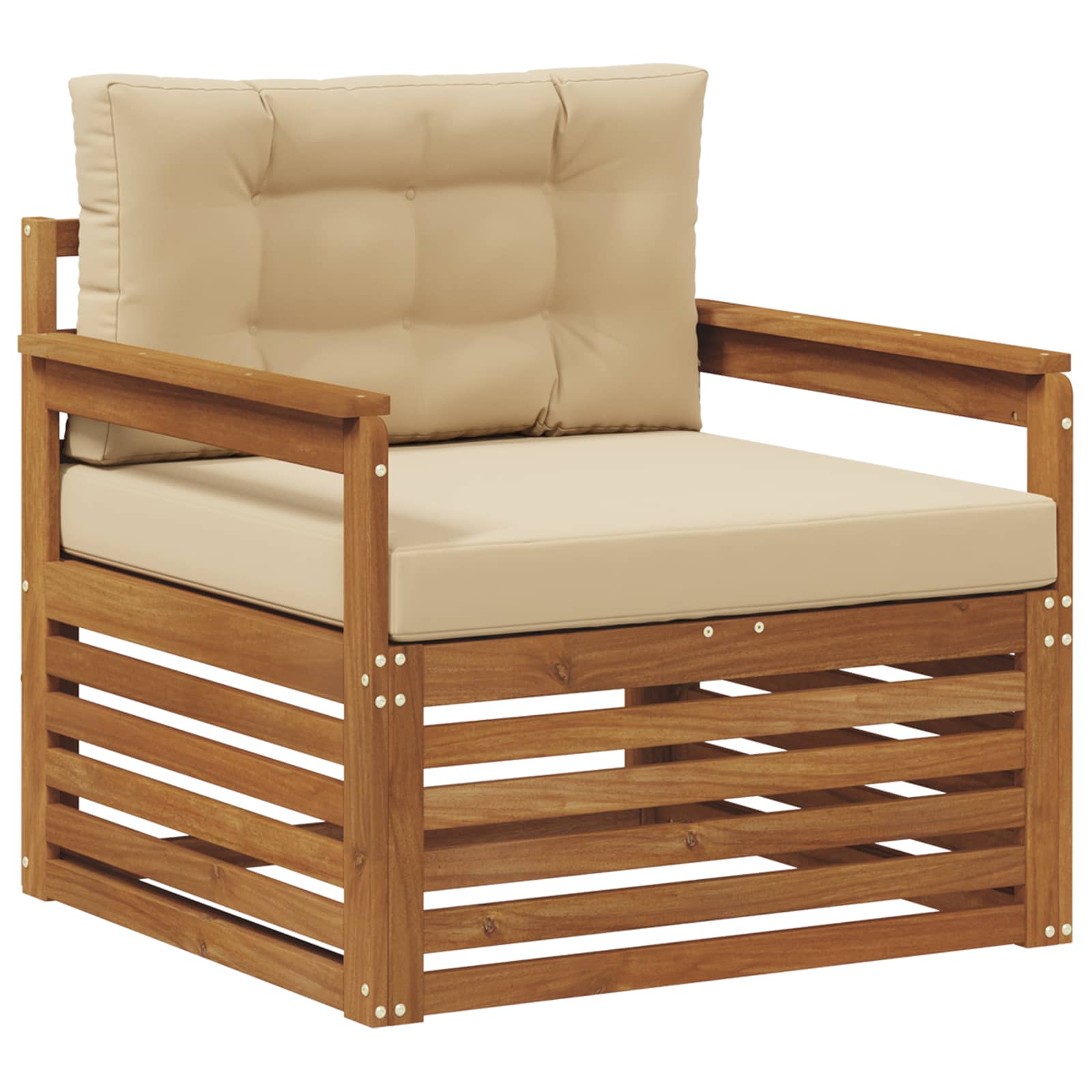 2 Stück Outdoor-Sofa Natur