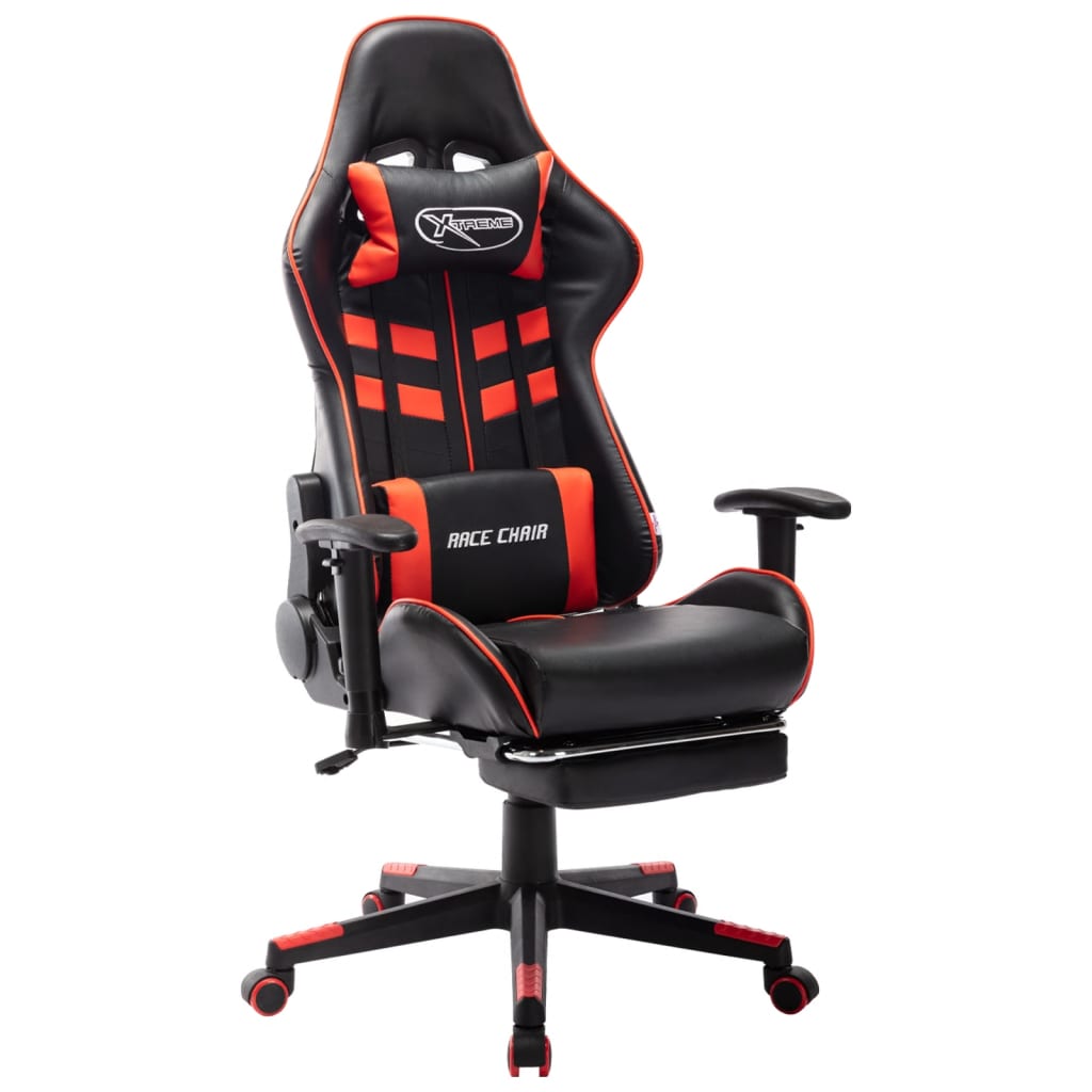 Gaming-Stuhl Schwarz und Blau Kunstleder