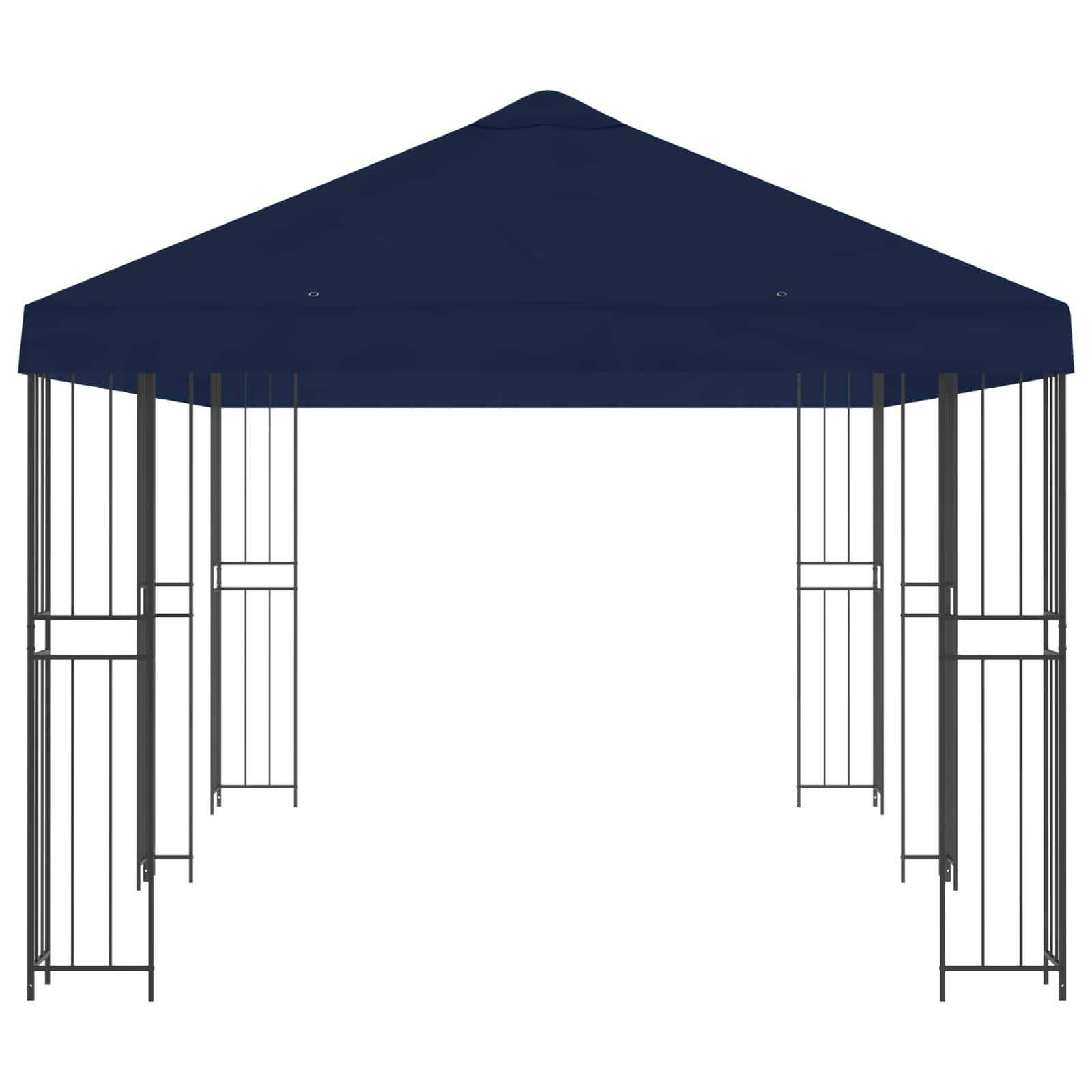 Pavillon mit Seitenwänden 6 x 3 m Beige Polyester und Stahl 190