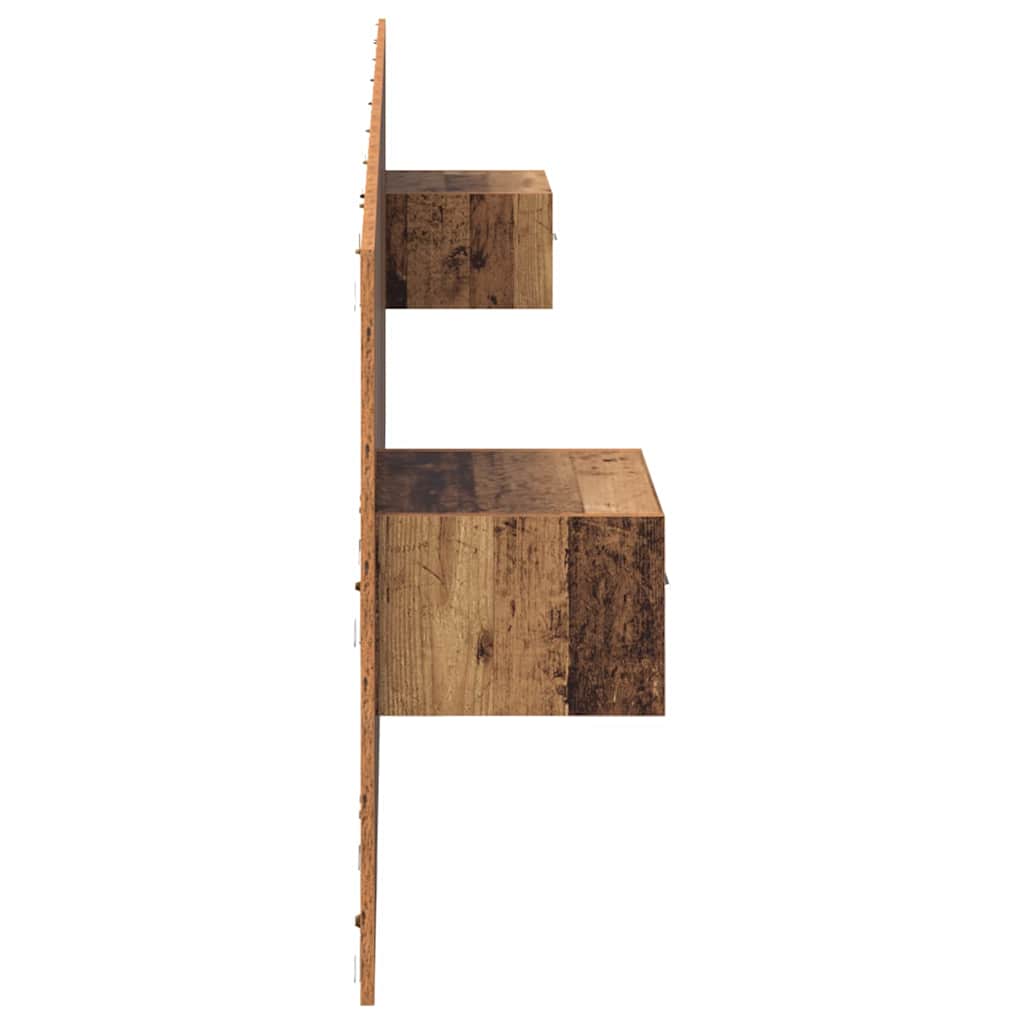 Kopfteil mit Nachttischen Weiß Holzwerkstoff