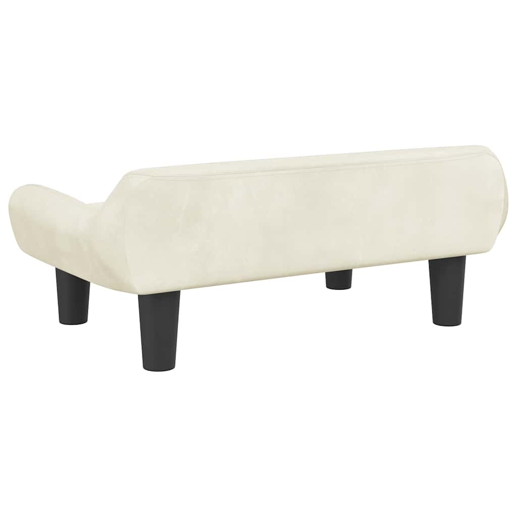 Kindersofa Hellgrau 70x40x24 cm Samt